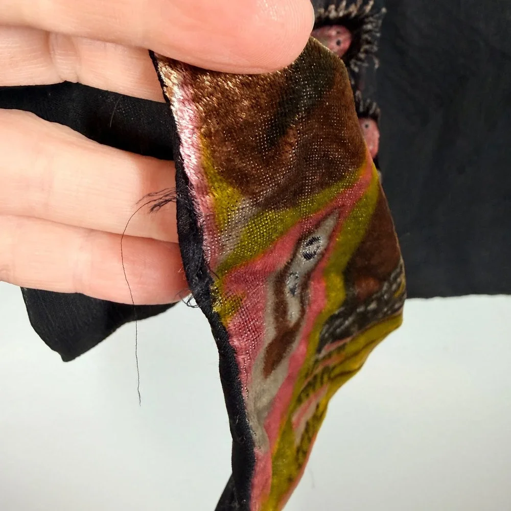 Scarf Women's Multicolor Burnout Velvet Peacock Feather Boho Shawl Wrap 7x66